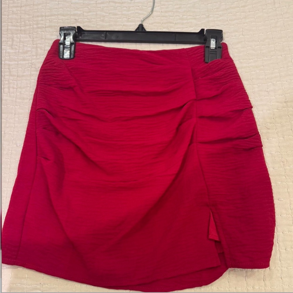 Chic Red Mini Skirt for Women